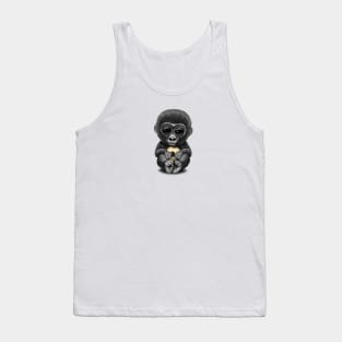 Cute Baby Gorilla With Football Soccer Ball Tank Top